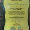 Awards &raquo; DOH Award for Unsung Heroes of Yolanda (July 25, 2014)
